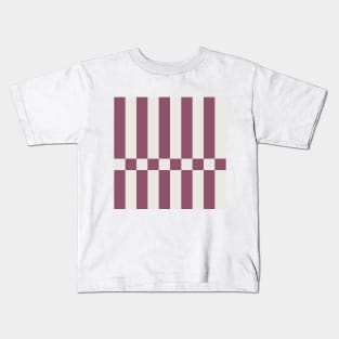 Dusty purple stripes pattern Kids T-Shirt